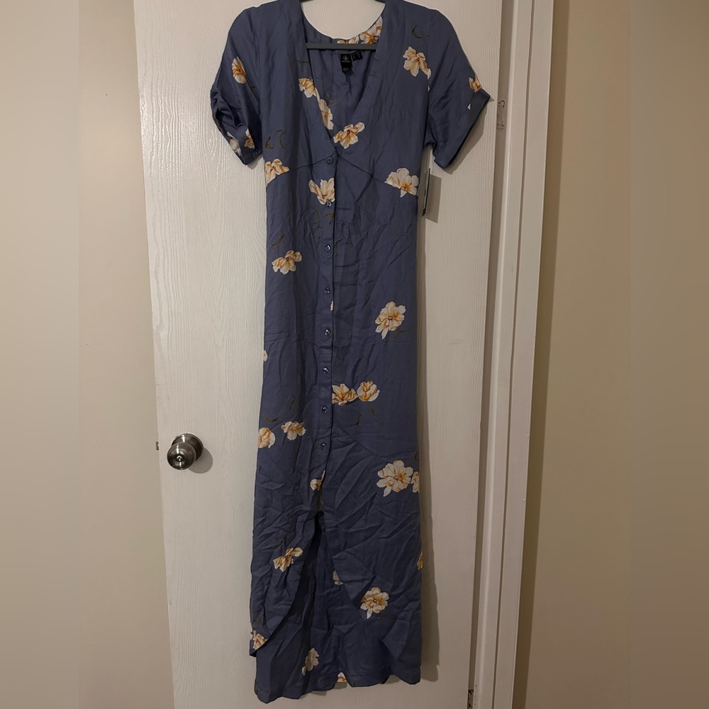 Volcom Blue Floral Maxi Dress